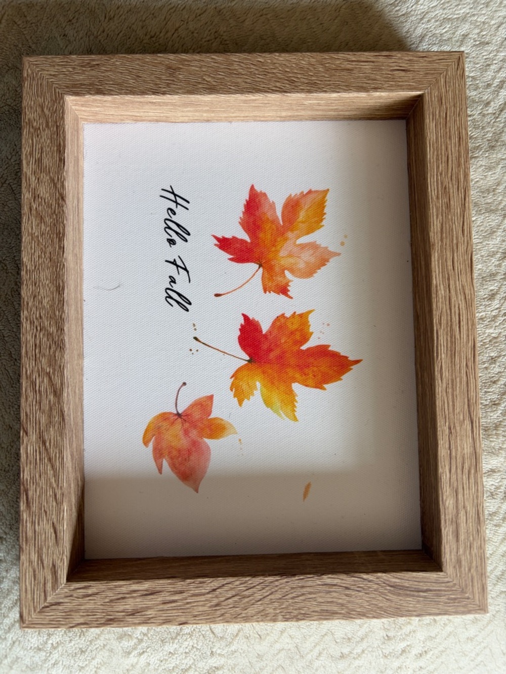 Autumn Leaves Wall Art Print - Orange & Yellow Canvas